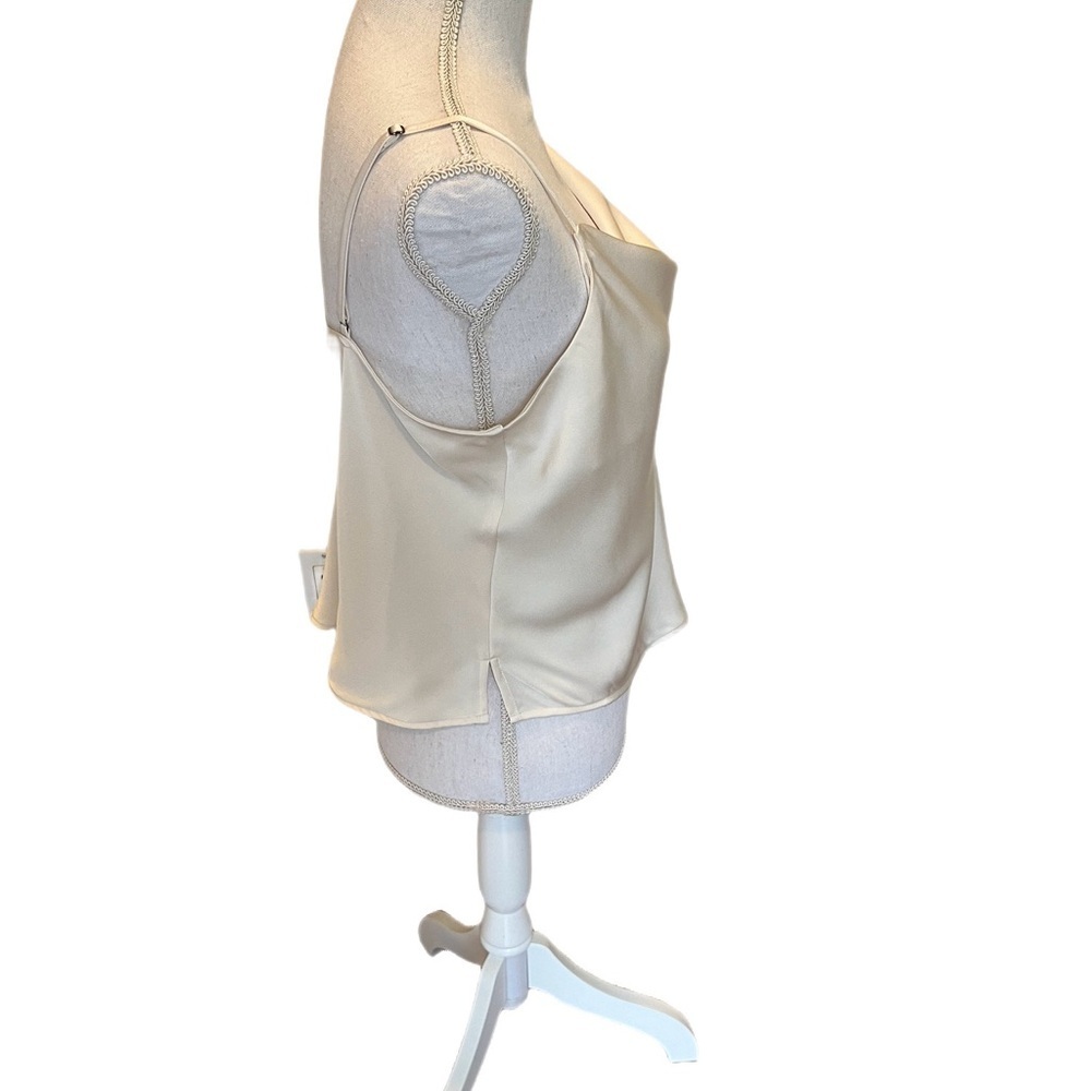 NWT AND NOW THIS Satin Cowlneck Camisole Creme Size Large - Picture 5 of 9
